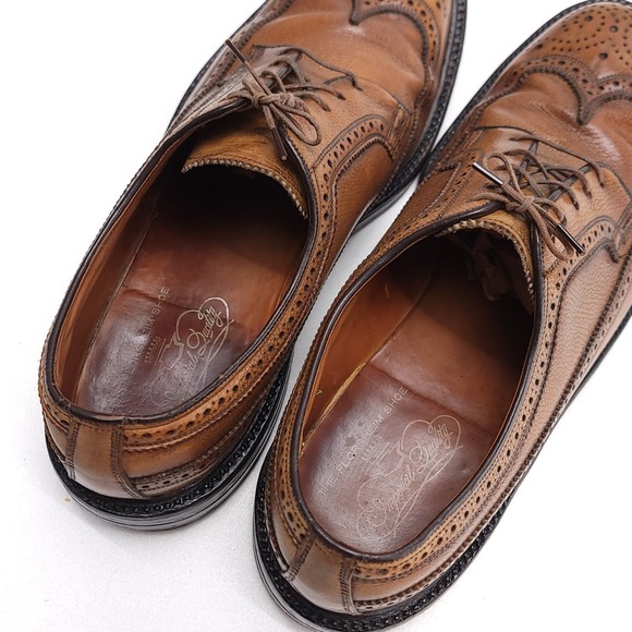 Florsheim Imperial OXFORD Mens Shoes Size 10.5 C WINGTIP Gunboat Kenmoor Brown - Picture 7 of 12